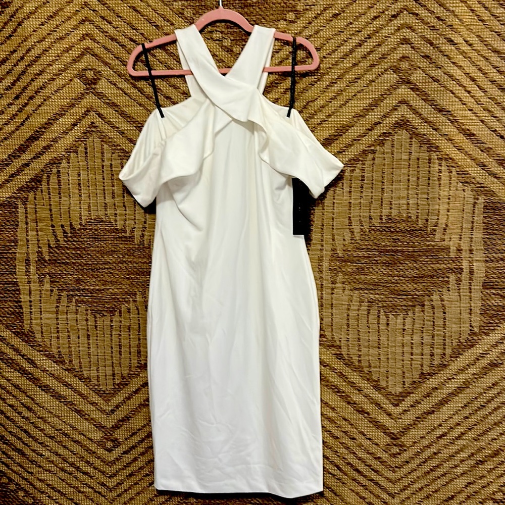 Rachel Roy off shoulders eggshell dress NWT